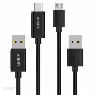 Aukey Zestaw Kabl Quick Charge microUSB i USB-C CB-TD1