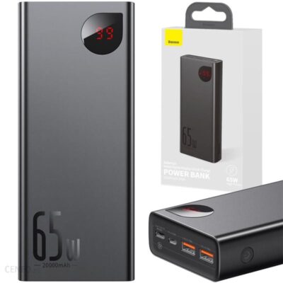 Powerbank BASEUS Adaman 20000mAh 65W PD QC 4.0 Czarny (02690)