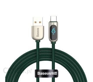 Baseus Display USB - USB-C 2m Zielony (CATSKA06)