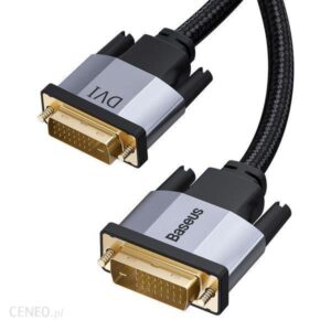 Baseus Enjoyment dwukierunkowy kabel przewód DVI / DVI 1m szary (CAKSX-Q0G)