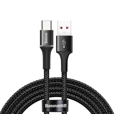 Baseus Halo Kabel Usb-C Z Diodą Led 2A 2M 40W Czarny