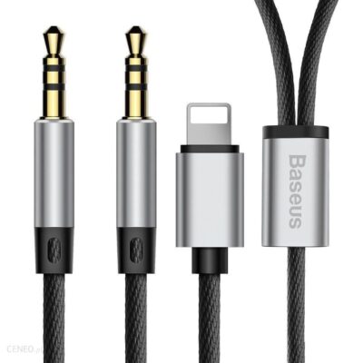 BASEUS KABEL L33 AUDIO 8-PIN / MINI-JACK (3 5 MM) NA MINI-JACK (3 5 MM) CZARNY