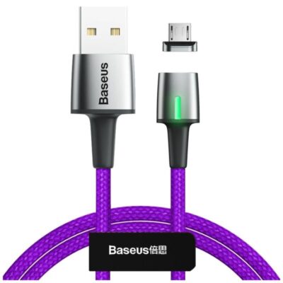 Baseus Kabel magnetyczny Zinc Micro-USB 1.5A 200cm fioletowy (CAMXC-B05)