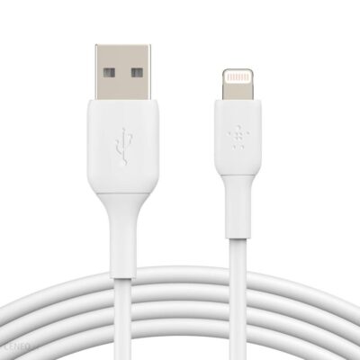 Belkin Kabel PVC USB-A to Lig htning 1m Biały (CAA001BT1MWH)