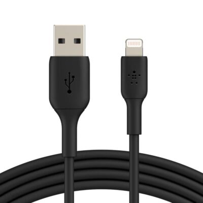Belkin PVC USB-A to Lig htning 2m Czarny (CAA001BT2MBK)