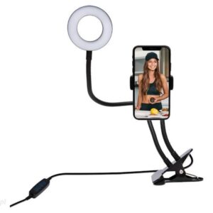 Bigben Uchwyt do telefonu selfie z lampą pierścieniową Connected (VLOGKITPINCEB)