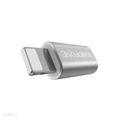 Borofone adapter micro USB - Lightning Srebrny (BV5)