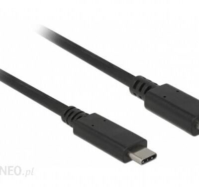 Delock USB-C M/F 3.1 0.5M Czarny