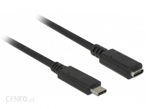 Delock USB-C M/F 3.1 2M Czarny