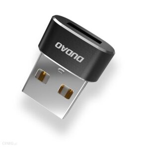 Dudao adapter przejściówka ze złącza USB Type-C na USB czarny (L16AC)