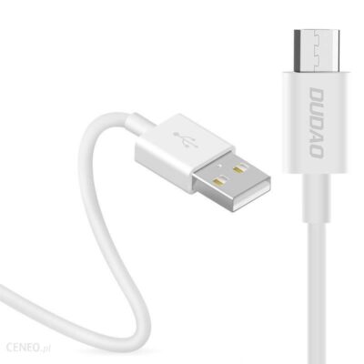 Dudao przewód kabel USB / micro USB 3A 1m biały (L1M)