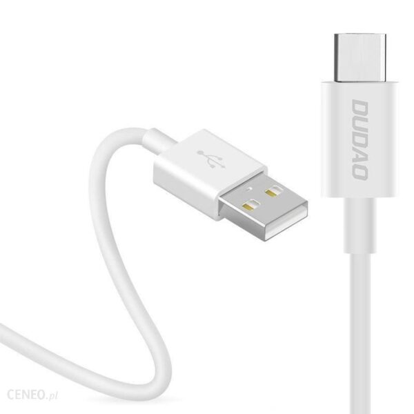 Dudao przewód kabel USB / USB Typ C 3A 1m biały (L1T)