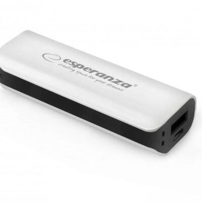 Powerbank Esperanza 2200mAh Biały/Czarny (EMP103WK)
