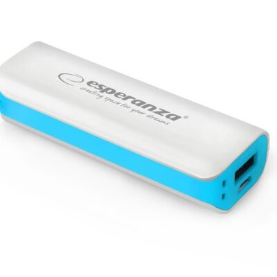 Powerbank Esperanza 2200mAh Biały/Niebieski (EMP103WB)