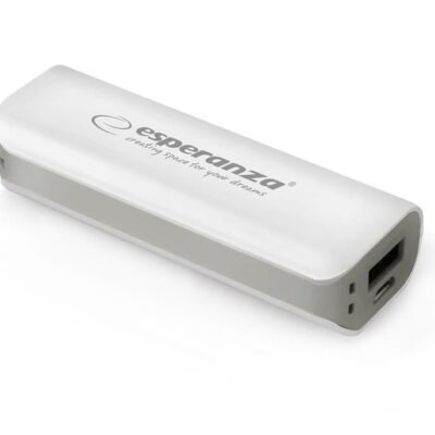 Powerbank Esperanza 2200mAh Biały/Szary (EMP103WE)