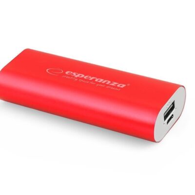 Powerbank Esperanza 4400mAh Czerwony (EMP105R)