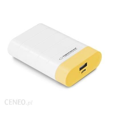 Powerbank Esperanza 4800mAh Biały/Żółty (EMP110WY)