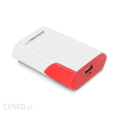 Powerbank Esperanza 6000mAh Boson Biały/Czerwony (EMP111WR)