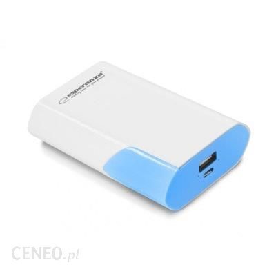 Powerbank Esperanza 6000mAh Boson Biały/Niebieski (EMP111WB)