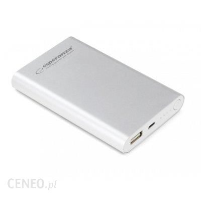 Powerbank Esperanza 8800mAh Neutrin Srebrny (EMP117S)