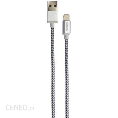 Grixx Kabel USB - Lightning 1m Szaro-biały (GRCA8PINFMC101)