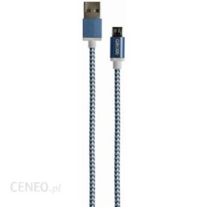 Grixx Kabel USB - Micro USB 3m Niebiesko-biały (GRCAMUSBFMC103)