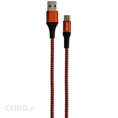 Grixx Kabel USB - USB Typ C 1m Czerwono-czarny (GRCACUSBFMC101)