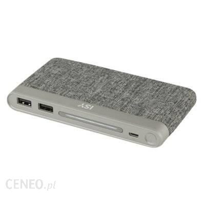 Powerbank ISY 10000mAh Szary (IAP-5000-TI)