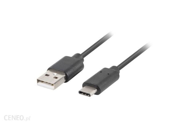 Lanberg Kabel USB 2.0 A - USB C 1m kolor Czarny (CAUSBO20CU0010BK)