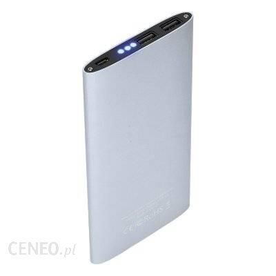 Powerbank MANTA 8000mAh Srebrny MPB980S