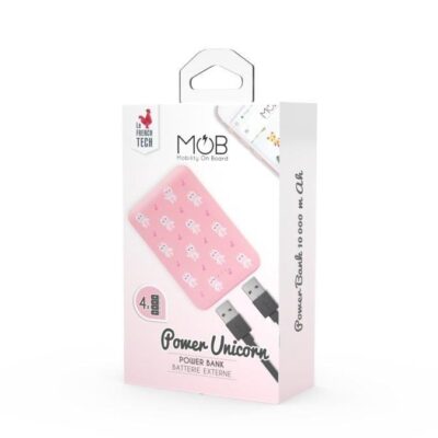 Powerbank Mobility On Board Power Animals 10000mAh Różowy