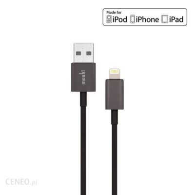 Moshi Kabel połączeniowy USB Apple złącze Lightning MFi grafitowy (4712052314719)