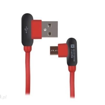 Natec Extreme Media kabel microUSB/USB 2.0 (M) 1m czerwony (NKA1199)