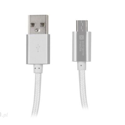 Natec Extreme Media kabel microUSB/USB 2.0 (M) 1m srebrny (NKA1211)