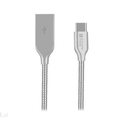 Natec Extreme Media kabel USB-C/USB 2.0 (M) 1m srebrny (NKA1207)
