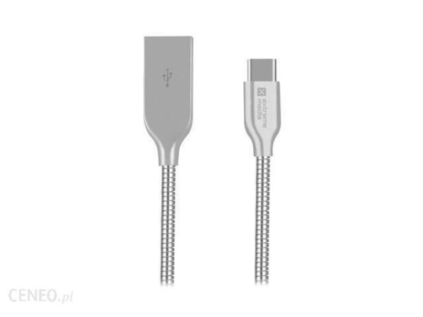Natec Extreme Media kabel USB-C/USB 2.0 (M) 1m srebrny (NKA1207)