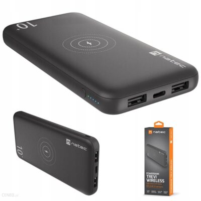 Powerbank Natec EXTREME MEDIA TREVI 10000MAH CZARNY (NPB1556)