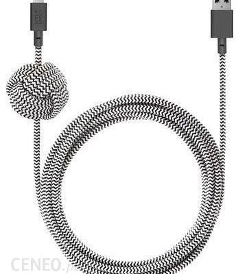 Native Union Night Cable kabel Lightning z supłem 3m (zebra) NCABLEKVLZEB