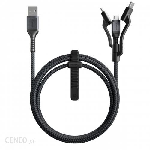 NOMAD Kevlar USB-A to Universal Cable 1.5 m Czarny (NM01012B00)