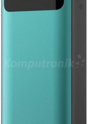 Powerbank Platinet polymer LCD + micro USB 10000mAh zielony (PMPB10XLG)