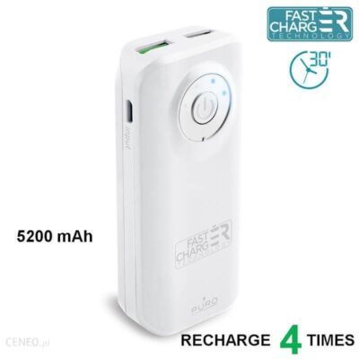 Powerbank Puro Icon Universal External 5200mAh Biały (fcbb52c4whi)