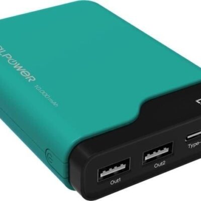 Powerbank Realpower 10000mAh Zielony (243967)