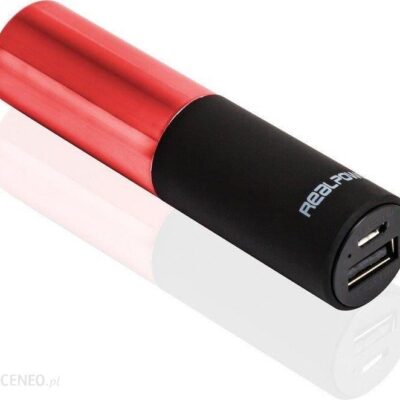 Powerbank Realpower Lipstick 2500mAh czerwony (187974)