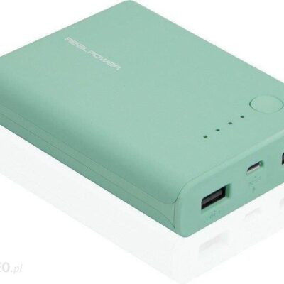 Powerbank Realpower PB-10k 10000mAh Turkusowy