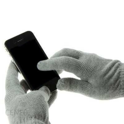 Rękawiczki Terrapin do ekranów dotykowych uniwersalne szare
