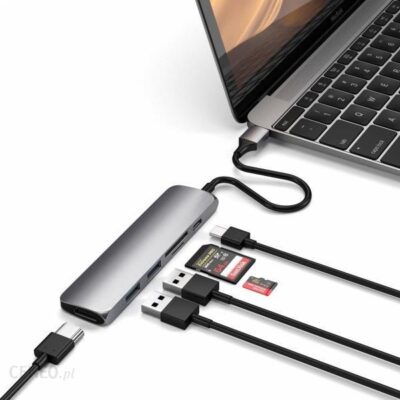 Satechi Multiport Hdmi V2 Usb-C Hub - Hdmi/Usb 3.0/Usb-C (Pd)/Micro/Sd Space Gray (STSCMA2M)