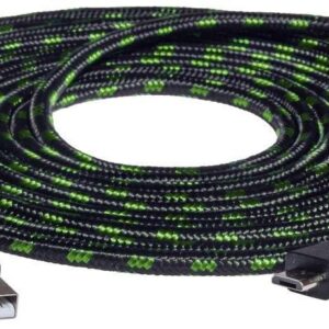 SNAKEBYTE Kabel USB - microUSB 4m Zielony