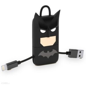 TRIBE Kabel USB - Lightning 22cm Batman Czarny