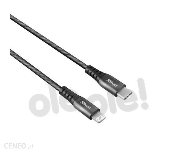 Trust Keyla Extra-Strong USB-C - Lightning 1m Czarny (23766)