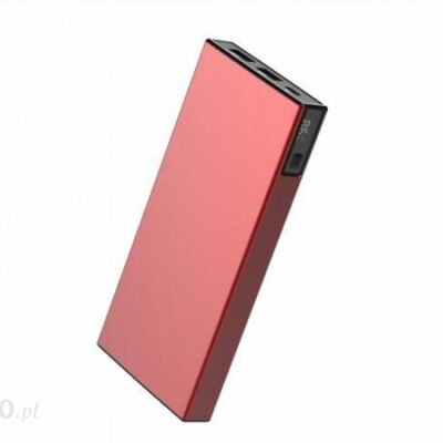 Powerbank VIGGO DESIGN 10000mAh PD 18W aluminium Czerwony